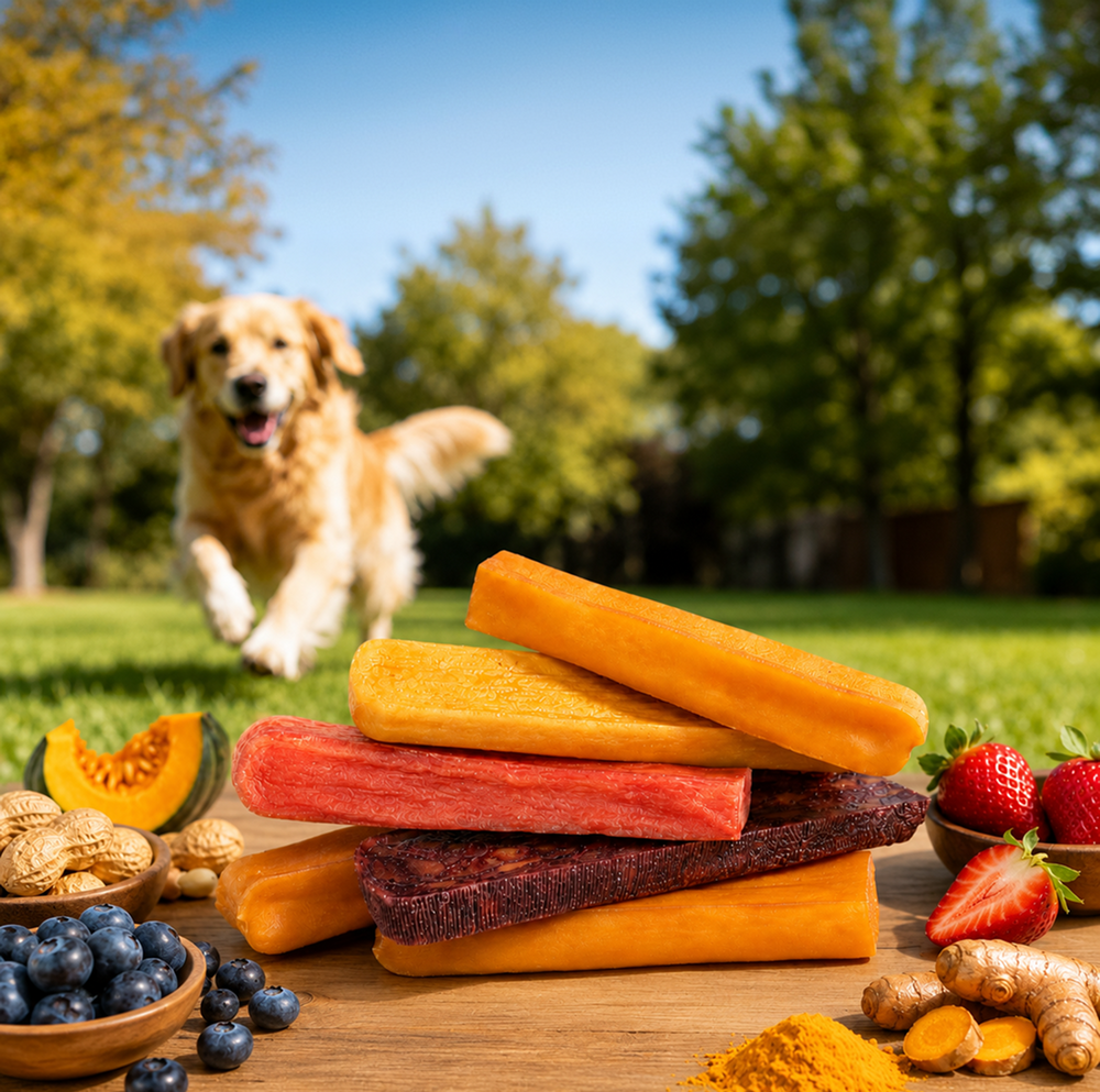 Flavored Yak Chews Variety Pack: Four Himalayan Cheese Chews in One